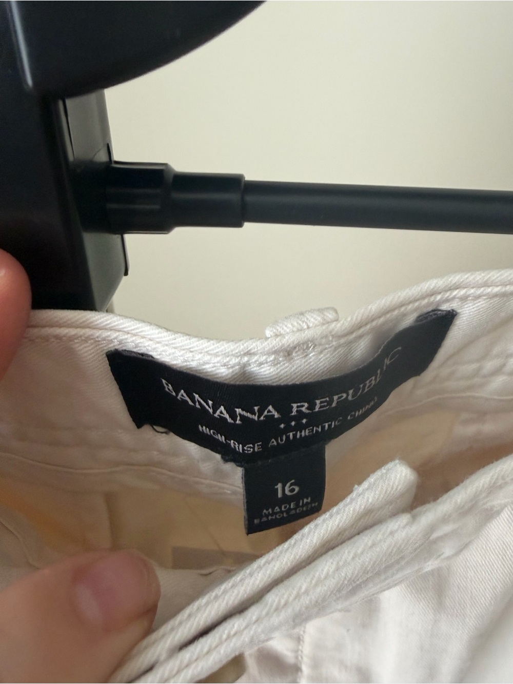 NWT Banana Republic High-Rise Authentic White Chino Pants Sz 16 - Picture 7 of 9